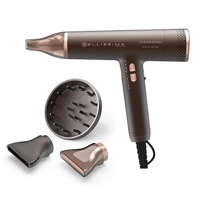 Imetec 21013 Bellissima Ceramisonic® Asciugacapelli 1700 Watt (Marrone - Rosa)