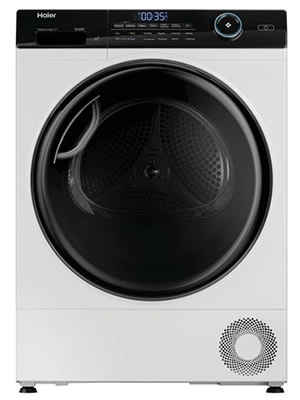 Haier HD110-D959E-IT Asciugatrice a Pompa di Calore 11 KG Classe D (Bianco - Nero)