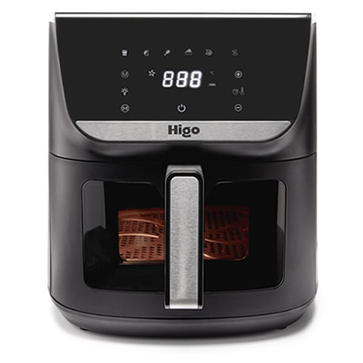Higo FA-80 Friggitrice ad Aria 8 Litri 1700 Watt (Nero - Argento)
