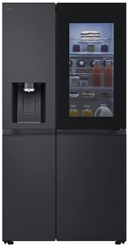 LG GSXE91EVAD InstaView Frigorifero Americano 628 Litri Total No Frost Classe D Wi-Fi (Inox Nero)