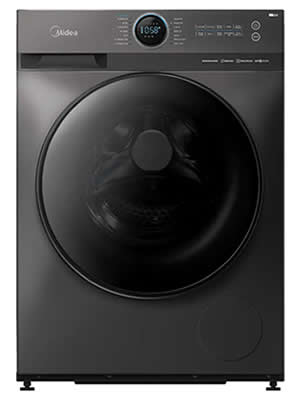 Midea MF200W120WB/W-IT Lavatrice Carica Frontale 12 KG 1400 Giri/min Classe A (Nero)