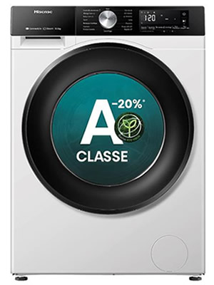 Hisense WF3S1043BW3 Lavatrice Carica Frontale 10,5 KG 1400 Giri/min Classe A (Bianco - Nero)