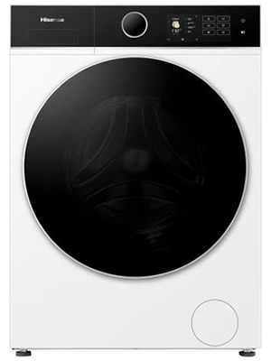 Hisense WF5I8043BWF Lavatrice Slim 8 KG 1400 Giri/min Classe A 47 cm (Bianco -Nero)