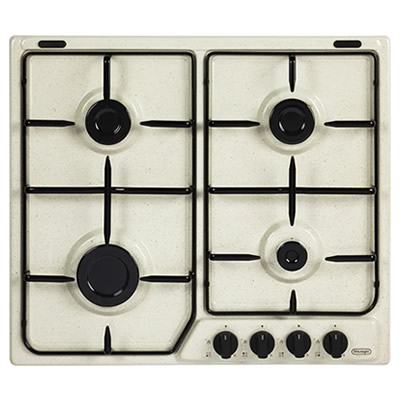 De Longhi SF 46 ASV Piano Cottura a Gas 4 Fornelli 1750 Watt 60 cm (Sabbia)