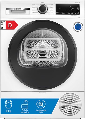 Bosch WQG24200IT Asciugatrice 9 KG Classe D (Bianco - Nero)