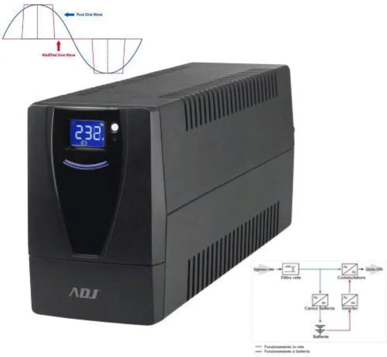 immagine di Adj RJ11 Gruppo di Continuità 2100 VA (Nero)