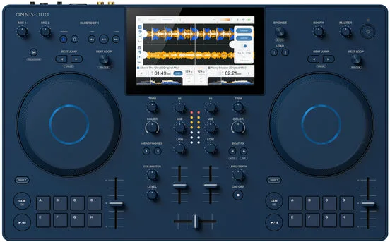 AlphaTheta OMNIS-DUO Sistema All In One Controller Dj 2Deck DTouch Bluetooth Bat