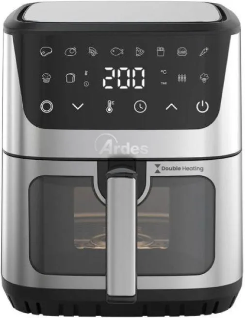 Ardes Friggisana Supreme 6 Friggitrice ad Aria 6,5 Litri 1500 W (Argento - Nero)