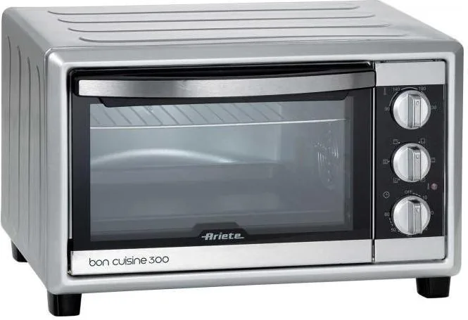 Ariete 985 Forno Elettrico Ventilato 30 litri - Bon Cuisine 300 - Doppio vetro - Temperatura max 230° - 1500 Watt - 6 posizioni cottura - Timer 60’