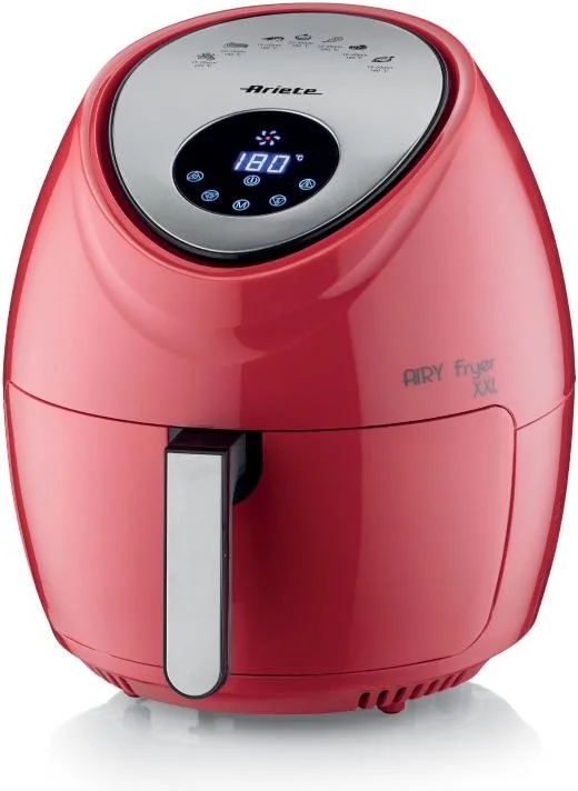 Ariete friggitrice ad aria 7 litri Airy Fryer XXL 1800 watt 7 modalita' di cottura capacita' 2,5 kg temperatura fino a 200°C rosso
