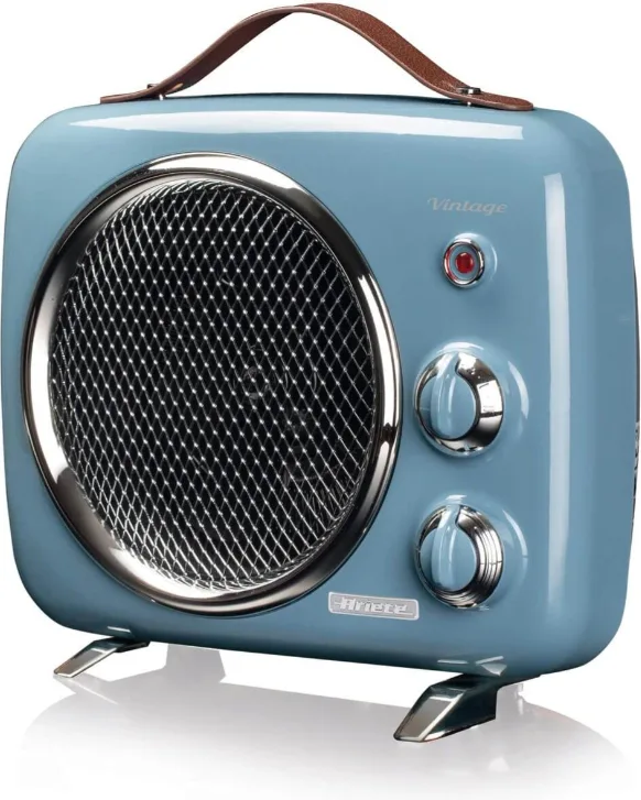 immagine di Ariete Termoventilatore Vintage, Freddo e Caldo, Termostato regolabile, Maniglia per facile trasporto, 2000 W, Celeste