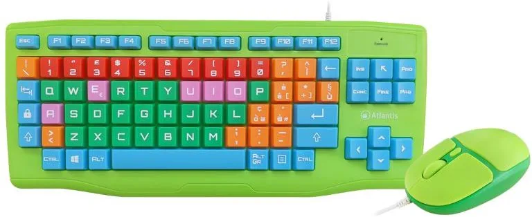 Atlantis E13-K606-IT Tastiera USB QWERTY Italiano (Verde)
