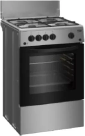 Beko CSG42011FS Cucina a Gas 4 Fuochi 54 Litri 50 cm (Argento)