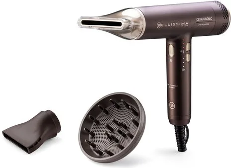 Bellissima Ceramisonic Asciugacapelli, Motore Digitale ad alta velocità, ultraleggero, con tecnologia Tecnologia Ion Ceramic Hi-Pro, ioni, 3 velocità, 3 temperature, Impostazione Gentle Dry, Modalità Silent, 1700W