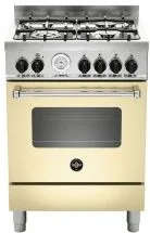 Bertazzoni AMN664GCRT Cucina a Gas 4 Fuochi 60 cm (Crema)