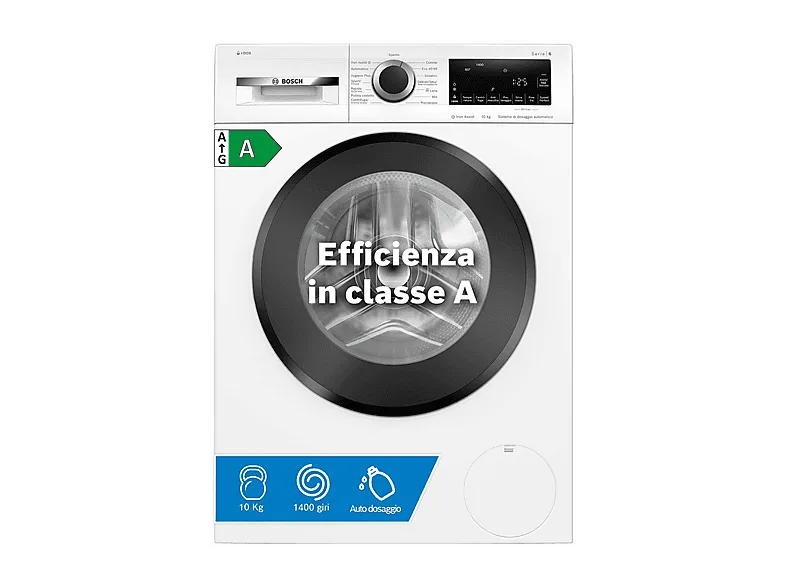Bosch WGG254F0II Lavatrice Carica Frontale 10 KG 1400 Giri/min Classe A (Bianco)
