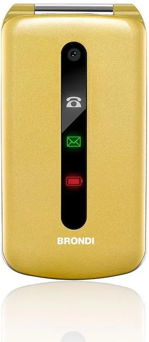Brondi 10275074 President Telefono Cellulare Senior Dual Sim Display 3'' 1.3 MP Bluetooth Radio FM colore Oro