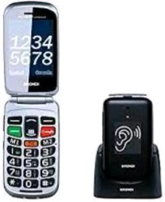 Brondi amico supervoice telefono cellulare gsm per anziani con tasti grandi tasto sos e funzione controllo remoto dual sim nero