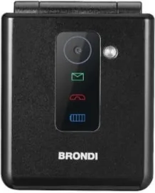 Brondi FLIPPER Telefono Cellulare Senior Clamshell Dual SIM 2.4'' 1.3 MP Bluetooth USB-C colore Nero