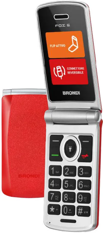 Brondi Fox S 10282091 Telefono Cellulare Dual Sim Rosso