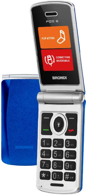 Brondi Fox S 10282092 Telefono Cellulare Dual Sim Blu Con Torcia