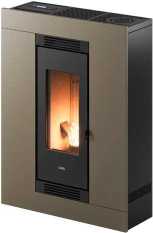 CADEL 7023041 LUCE PLUS Stufa a pellet ventilata 8,5 kW Classe A+ 5 stelle colore Light Bronze