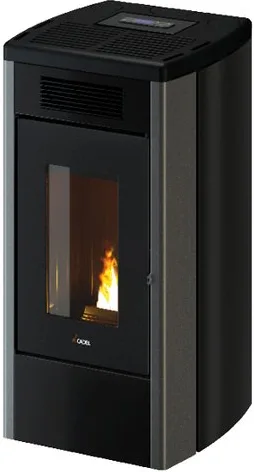 Cadel 7023123 Atena Plus 14 T2 Stufa a pellet canalizzabile con Wi-Fi colore Titanium