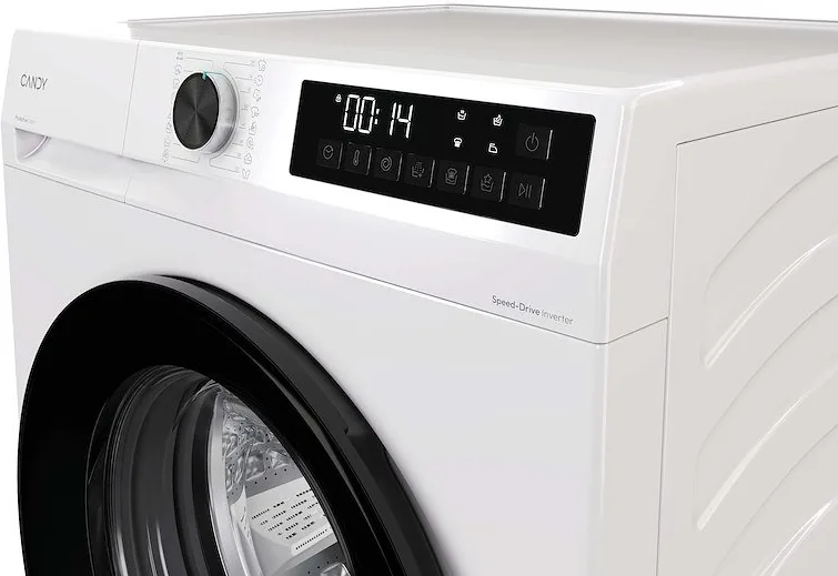 Candy ProWash 300, Lavatrice Slim 8 KG, 10% più efficente della classe A, 1400 giri, Bianco, Inverter, Fresh Vapor, 8 Cicli Rapidi, GD 48SB6-S
