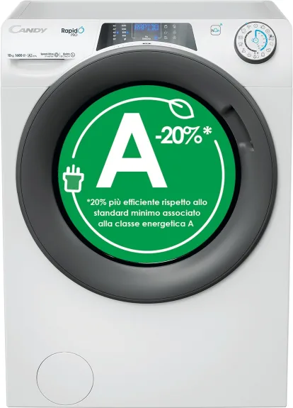Candy Rapid Pro Rpw 4856BWR8-S Lavasciuga 5 KG 1400 Giri/min Classe A (Bianco)
