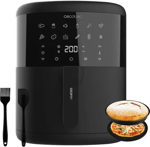 Cecotec 04993 Cecofry Bombastik 6000 Full Friggitrice ad aria 6 L 1700 W 12 Programmi Display Touch colore Nero