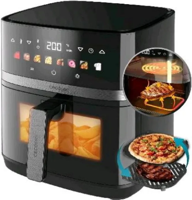 Cecotec Cecofry Duoh 8000 Friggitrice ad Aria 8 Litri 2200 W (Nero)