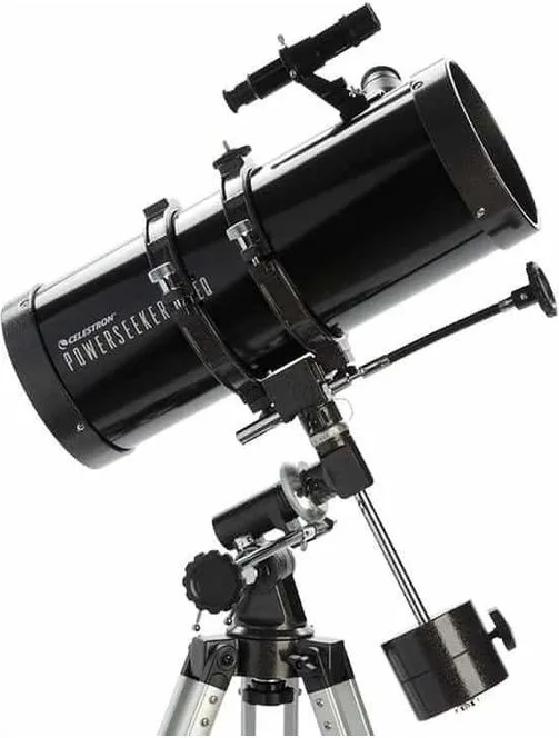 Celestron CE22039 PowerSeeker 127EQ Telescopio Riflettore Newton 127mm 1000mm f-7.87 329x con Motore e Adattatore Smartphone colore Nero