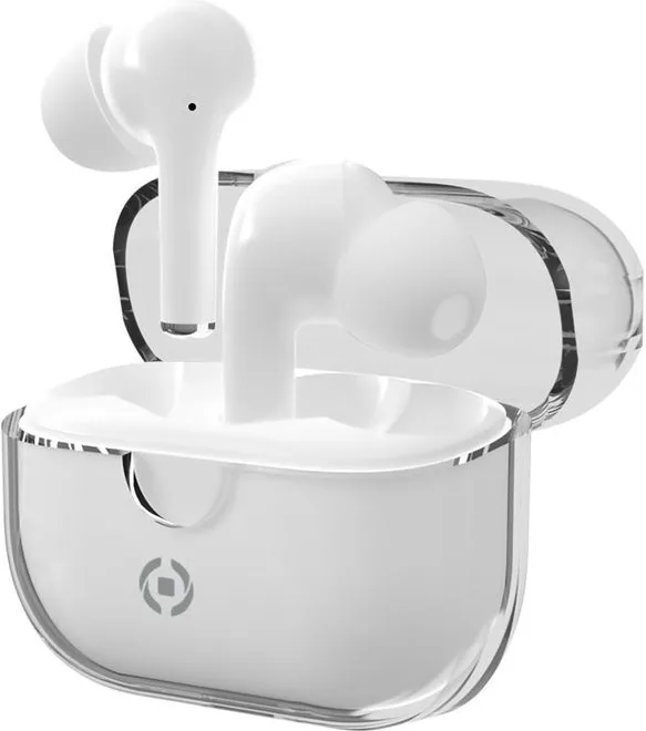 Celly CLEARWH CLEAR Cuffie True Wireless Stereo TWS In-ear con Bluetooth 5.3 e Controllo Touch colore Bianco
