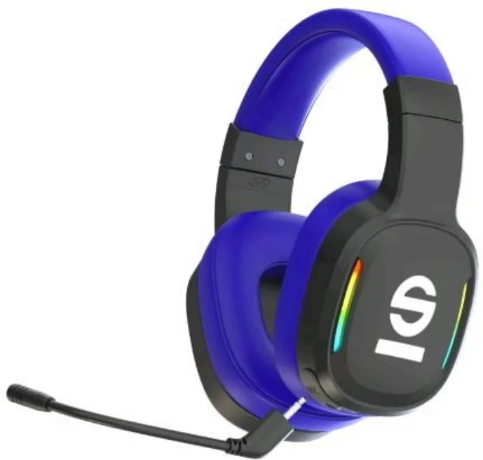 Celly sparco wlheadph pro cuffie wireless race con microfono removibile archetto regolabile e imbottito nero blu