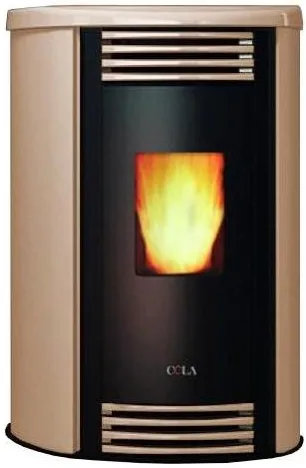 COLA LA22W10Y ALOE Stufa a pellet in acciaio e ghisa colore Avorio