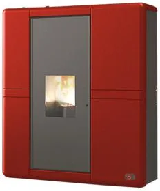 COLA LS6MX30Y Termo Lorene Termostufa a pellet 18,10 kW 92,8% efficienza colore Bordeaux
