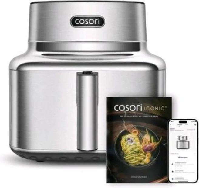 Cosori SE601S Friggitrice ad Aria 6,2 Litri 1725 W (Acciaio Inox)