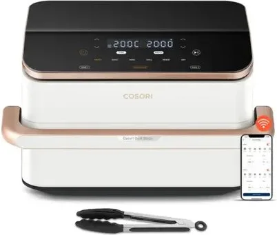 Cosori TF101SC Dualblaze Twinfry White Friggitrice ad Aria 10 Litri 2800 W (Bianco)