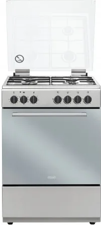 De'Longhi DL664EX Cucina a gas 4 fuochi forno elettrico multifunzione ventilato con grill 65 L Classe A (60x60x85 cm) colore Inox