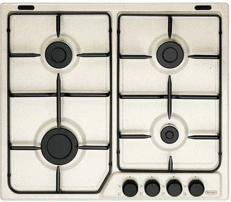 De'Longhi FFS 46 ASV Family Piano cottura Gas 60 cm 4 fuochi da incasso accensione elettrica colore Avena