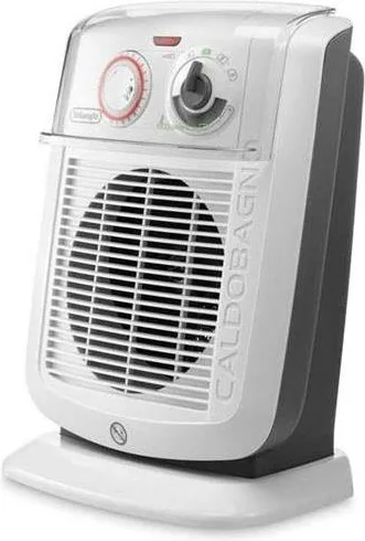 De'Longhi HBC 3052T Termoventilatore Caldobagno 2200 W Timer 24h IP21 3 Livelli Potenza Funzione Antigelo colore Bianco