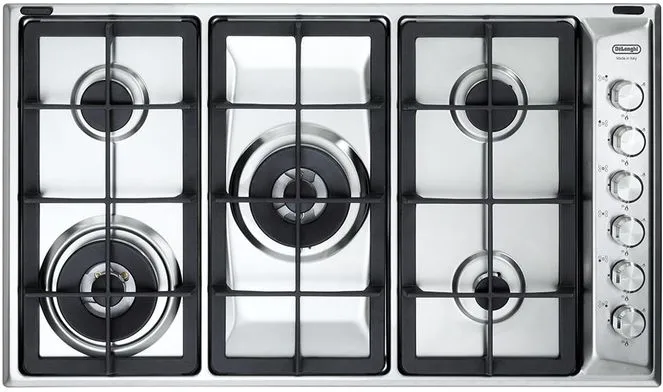 immagine di De'Longhi Pli 59D Ghd Piano Cottura a Gas 5 Fuochi 86 cm (Acciaio Inox)