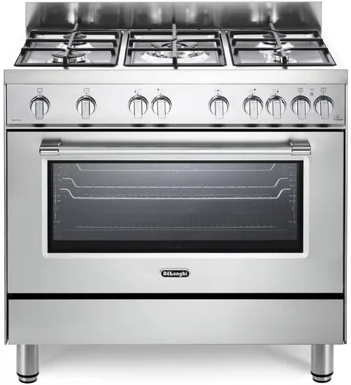 immagine di De'Longhi PRO96GVXED2 Cucina a Gas 90 cm (Acciaio Inox)