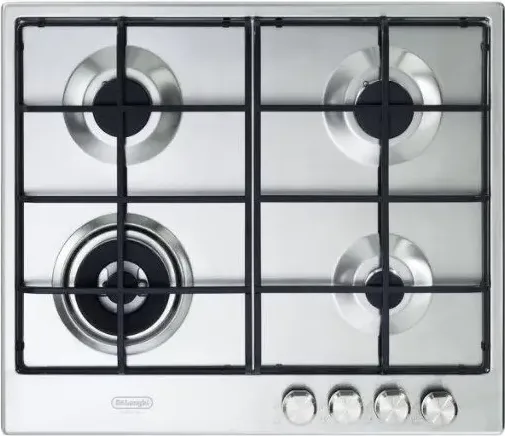 De'Longhi Slf 460 Lx Piano Cottura a Gas 4 Fuochi 60 cm (Acciaio Inox)