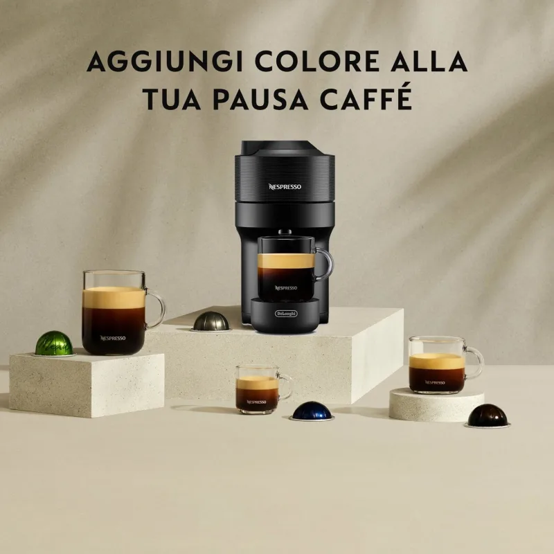 De' Longhi Vertuo Pop ENV90.B Macchina da Caffè in Capsule, Nero