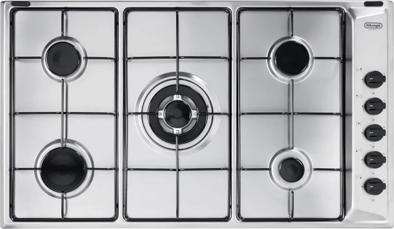 De’Longhi YAL 59 DD piano cottura Acciaio inox Da incasso 86 cm Gas 5 Fornello(i)