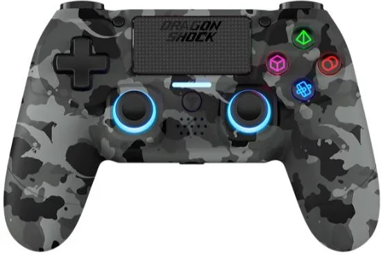 DragonShock DSCPS4-GC Mizar Controller Wireless per PS4 PC Cellulare Bluetooth 2.1 colore Grigio Mimetico