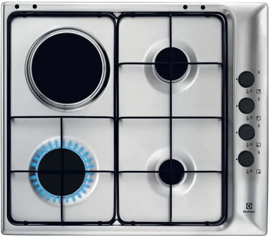 Electrolux EGL62821OX Piano Cottura a Gas 3 Fuochi 60 cm (Acciaio Inox)