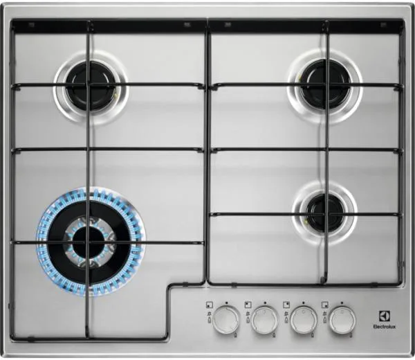 Electrolux EGS6434X Piano Cottura a Gas 4 Fuochi 60 cm (Acciaio Inox)