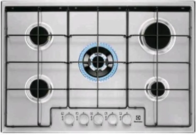 Electrolux EGS7534X Piano Cottura a Gas 5 Fuochi 75 cm (Acciaio Inox)